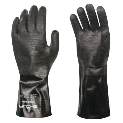 Neoprene Protective Gloves, Black, Rough, Size 10