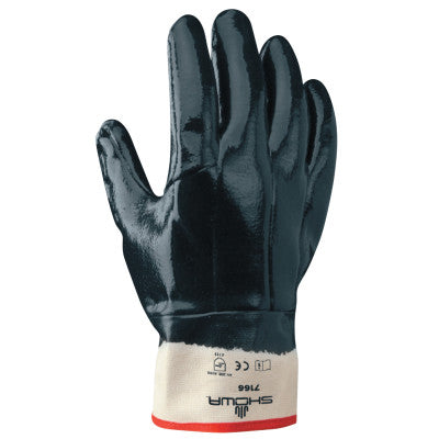 7166 Series Gloves, 10/X-Large, Navy, Fully Coated, Smooth Grip