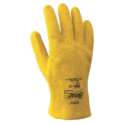 KPG PVC Coated Gloves, Large, Gray/Yellow