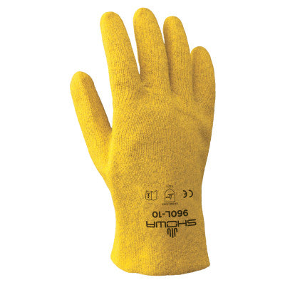 KPG PVC Coated Gloves, Medium, Gray/Yellow