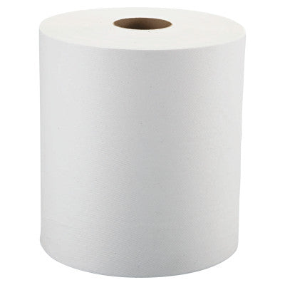 Nonperforated Roll Towels, 1-Ply, White, 8" x 800ft