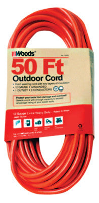 Outdoor Round Vinyl Extension Cord, 50 ft