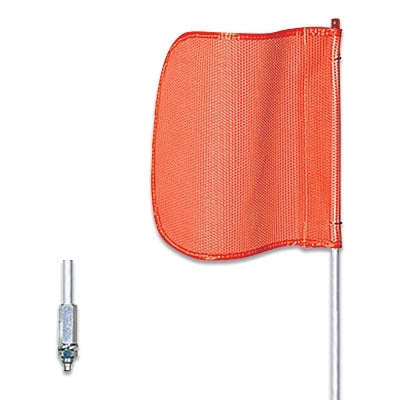 WARNING WHIP3'12" ORANGEFLAGPLAINHEX BASE