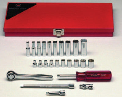23 Piece Standard & Deep Socket Sets, 1/4 in, 6 Point