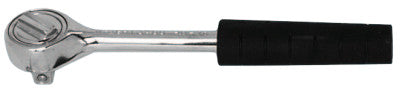 3/8" Drive Ratchets, Round, 7 1/32 in, Chrome, Nitrile Grip