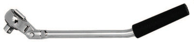 3/8" Drive Ratchets, Bent Flex, 10 3/4 in, Chrome, Nitrile Grip