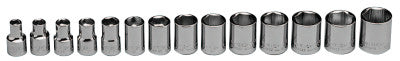 14 Piece Standard Metric Socket Sets, 3/8 in, 6 Point