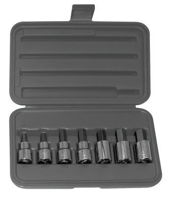 7 Piece Hex Bit Socket Sets, 1/2 in, Inch