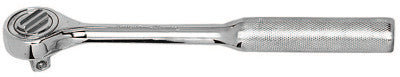 1/2 in Drive Ratchets, Round 10 1/4 in, Chrome, Knurled Handle
