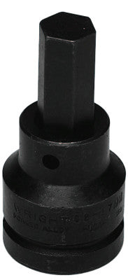 3/4" Dr. Impact Hex Bit Sockets, 3/4 in Drive, 19 mm Tip