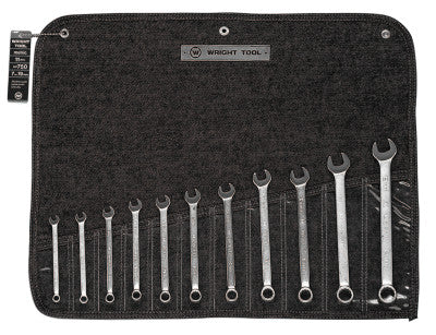 11 Pc Combination Wrench Sets, 12 Points, Metric, Chrome Plated