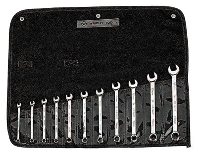 11 Pc Combination Wrench Sets, 12 Points, Metric, Full Polish