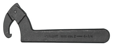 Adjustable Hook Spanner Wrenches, 8 3/4 in Opening, Hook, 13 3/4 in