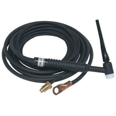 150 Amp Air Cooled TIG Torch, Rigid Head, 4 7/8 in, Two-Piece 12.5 ft Cable
