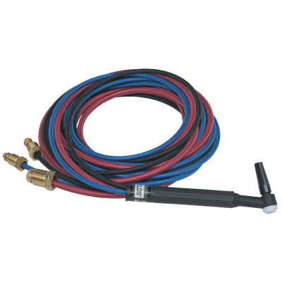 250 Amp Water Cooled TIG Torch, Flex Head, 7/8 D, One-Piece 12.5 ft Rubber Cable