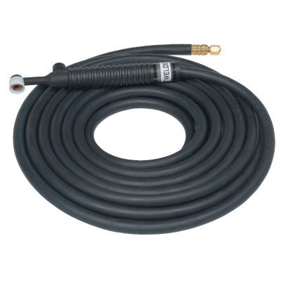 80 Amp Air Cooled TIG Torch, Rigid w/Valve Head, 3/4 Dia, 12.5 ft Cable