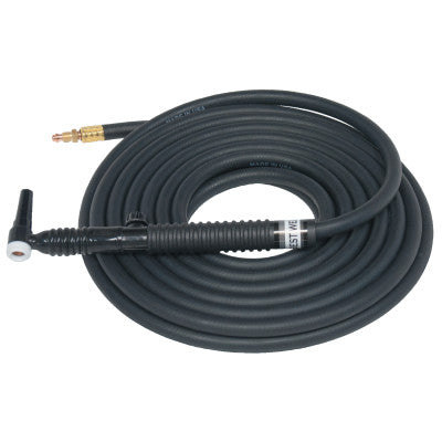 125 Amp Air Cooled TIG Torch, Flx w/Vlve Head, 3/4 x 4 5/8", One Piece 25' Cable