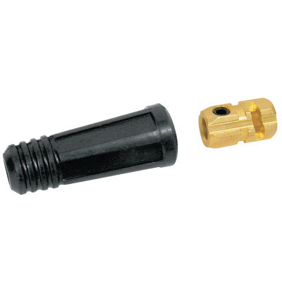 Dinse Style Cable Plug and Socket, Female, Ball Point Connection, 1/0-2/0 Cap.