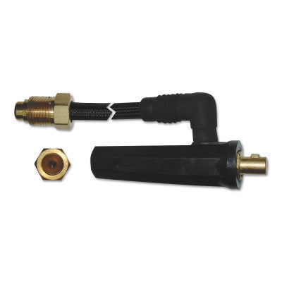 Dinse Connectors, 0.355 in Gas Hole, For 9; 17 Torches, Black