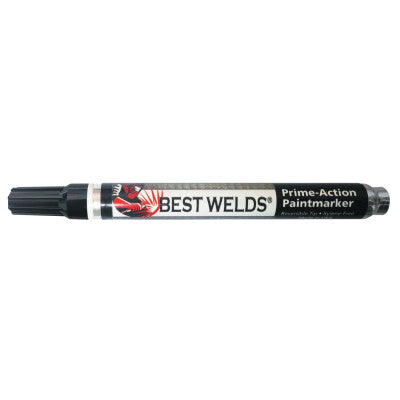 Prime-Action Paint Markers, Reversible Chisel/Bullet Tip, Black
