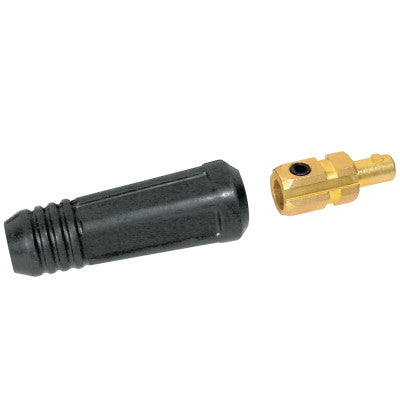 Dinse Style Cable Plug and Socket, Male, Ball Point Connection, 1/0 Cap.