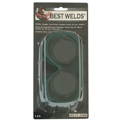 Fixed Front Flex Goggles, Green, Shade 5, Vinyl