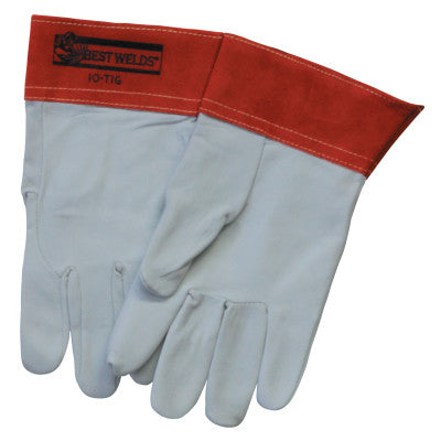 Capeskin TIG Welding Gloves, Small, White/Red