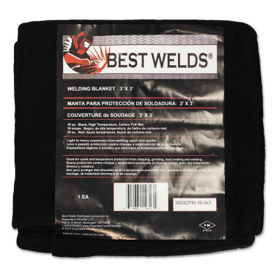 Welding Blankets, 3 ft x 3 ft, Carbon Fiber, Black