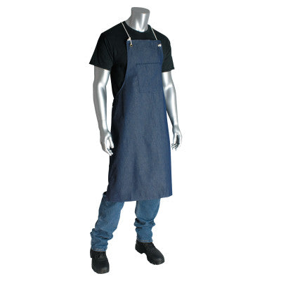 Blue Denim Apron, 28 in X 38 in, Cotton Denim, Blue