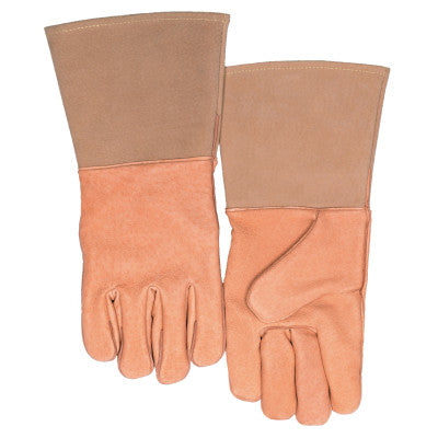 Specialty Welding Gloves, Top Grain Pigskin, Large, Gold