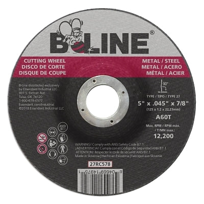 5 X .045 B-LINE T27 CUTTING WHEEL A60T 7/8 A.H.