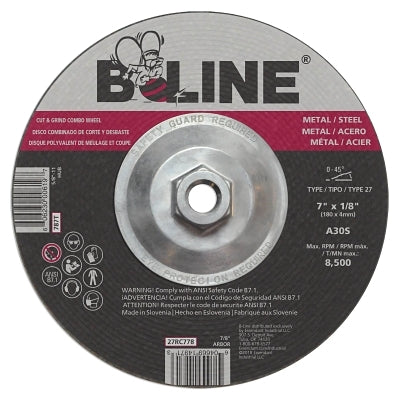 7 X 1/8 B-LINE T27 COMBOWHEEL A30S 7/8 A.H.