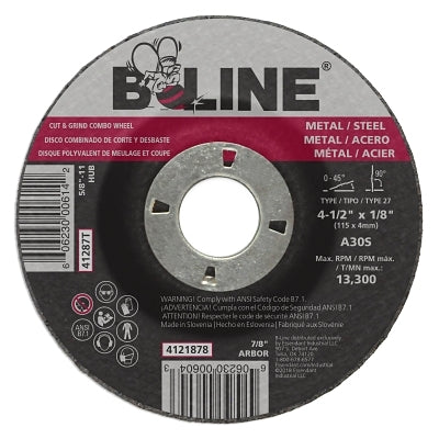 4-1/2 X 1/8 B-LINE T27 COMBO WHEEL A30S 7/8 A.H.