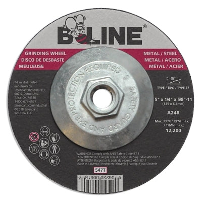 5 X 1/4 B-LINE T27 GRINDING WHEEL A24R 5/8-11