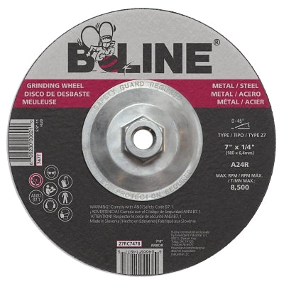 7 X 1/4 B-LINE T27 GRINDING WHEEL A24R 5/8-11